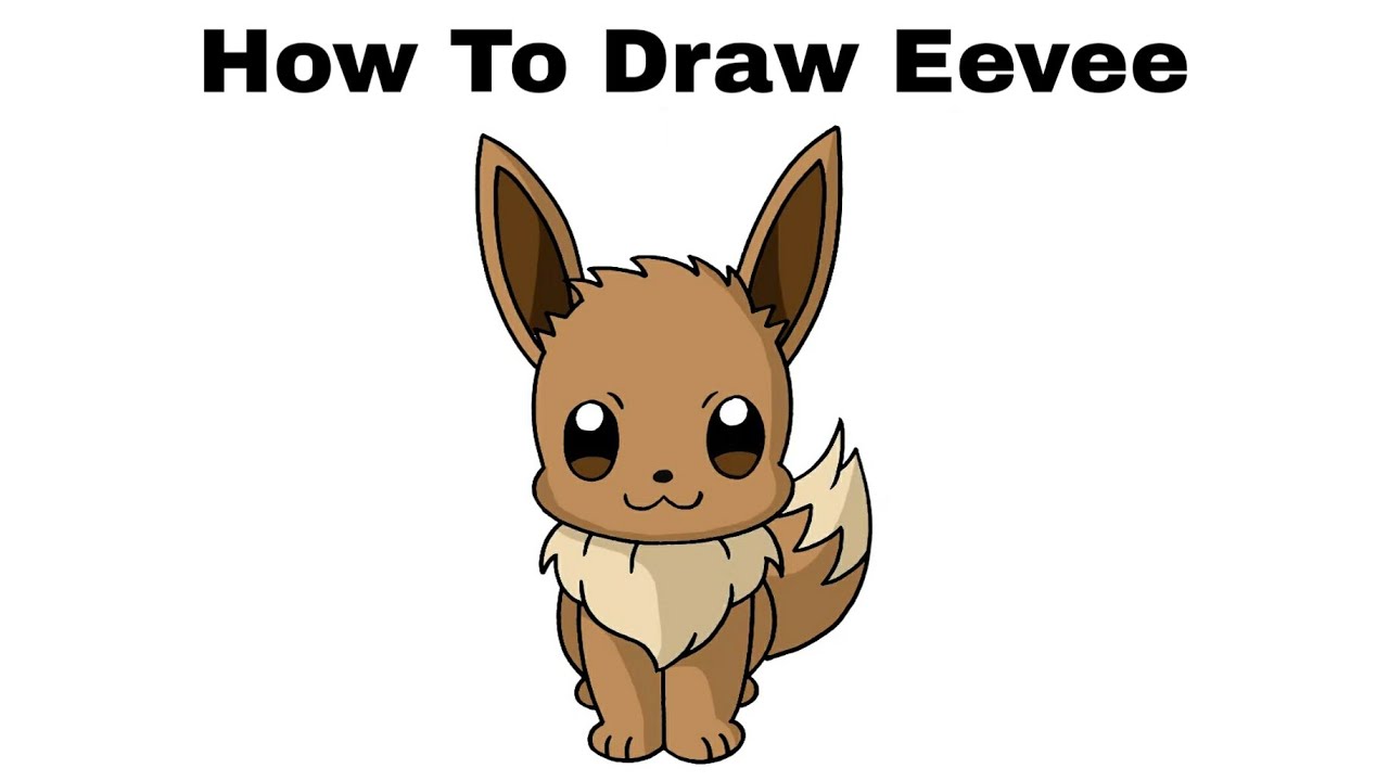 Eevee Drawing Step By Step - How to Draw Eevee Pokemon | Drawing