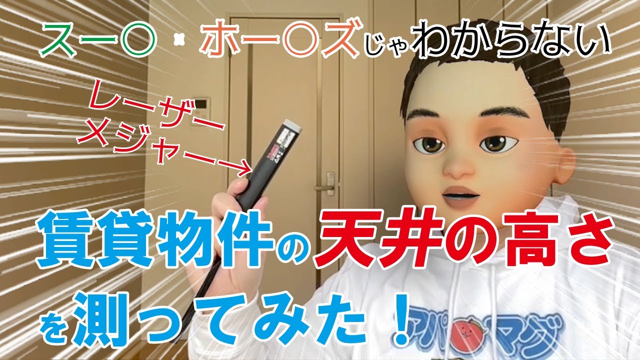 賃貸物件の天井の高さを測ってみた 高い天井 低い天井のメリット デメリットを解説します Youtube