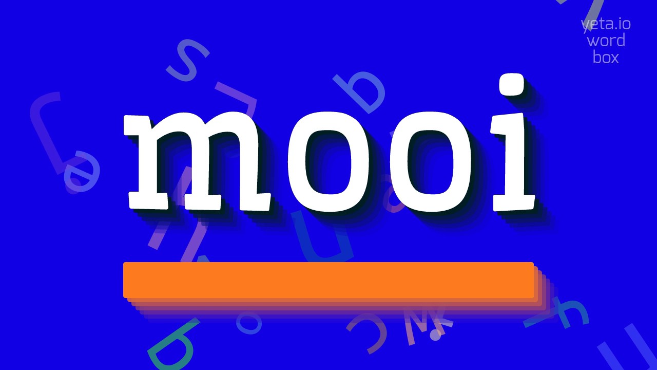 How To Say mooi High Quality Voices YouTube
