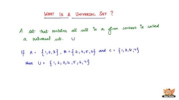 What is a Universal Set ?