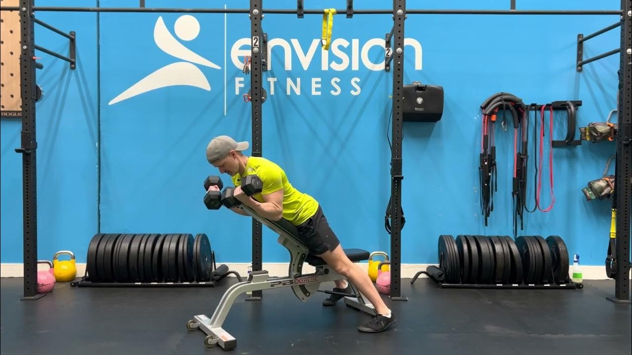2DB Chest Supported Bicep Curl on Incline Bench YouTube