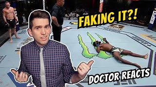 Faking It?? Doctor Reacts to Aljamain Sterling vs Petr Yan Illegal Knee at UFC 259