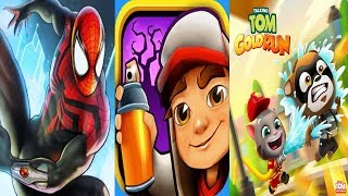 Spiderman Unlimited vs Subway Surfers vs Talking Tom Gold Run - Android iOS Gameplay For Kids 2019 screenshot 3
