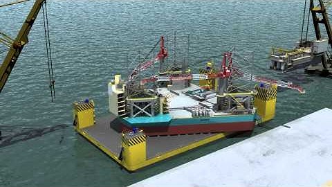 KeppelFELS | Can-do barge and CJ70 Jack-up rig 3D animation
