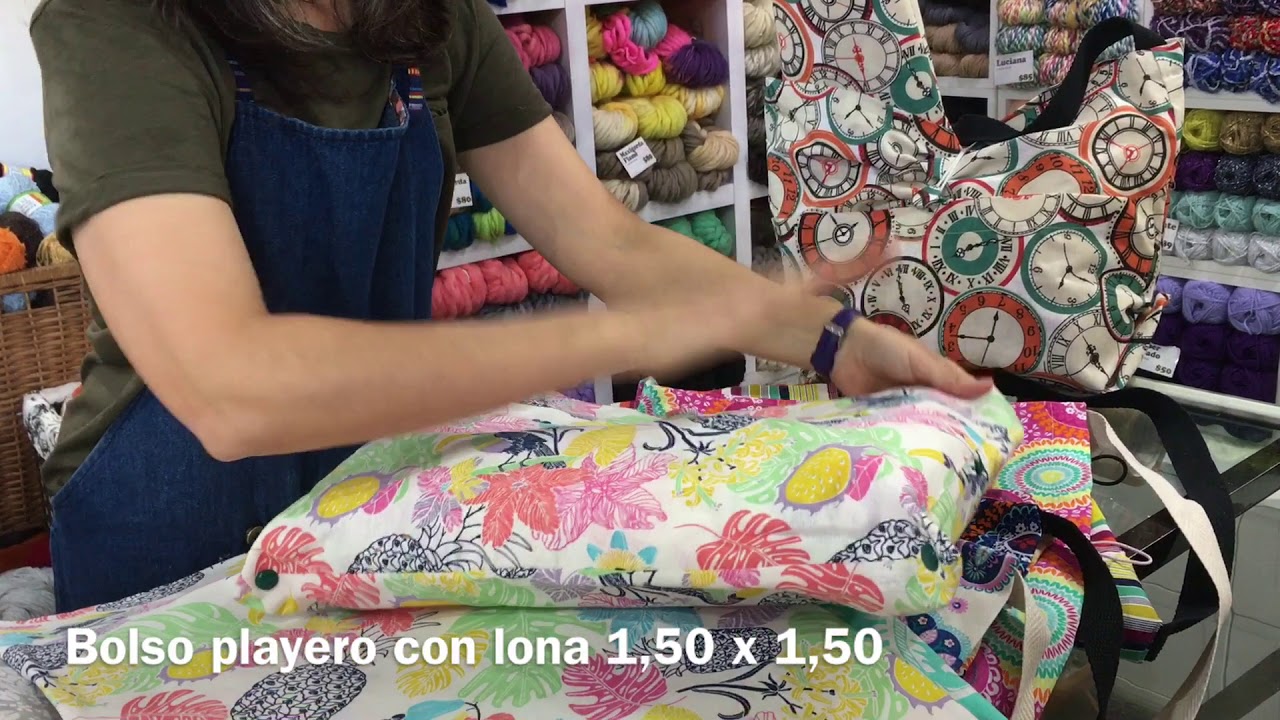 BOLSO PLAYERO LONA - YouTube