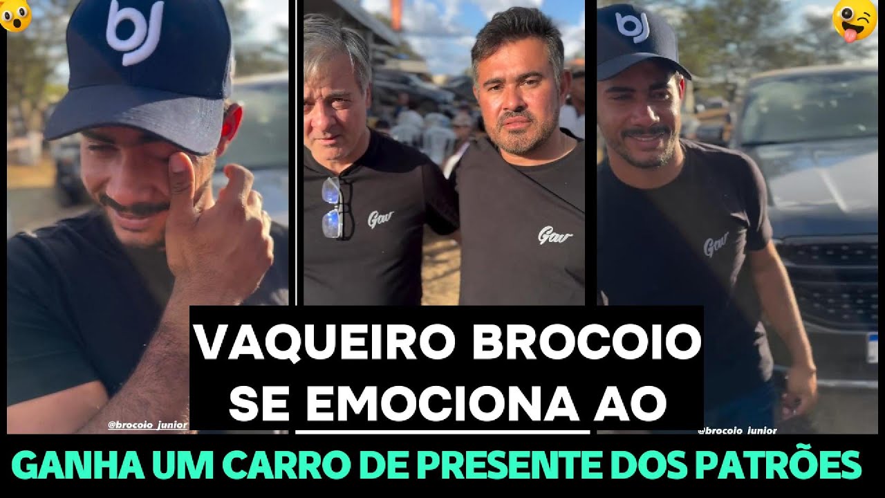 VAQUEIRO BROCOIO SE EMOCIONA AO GANHAR UM CARRO DOS PATRÕES!