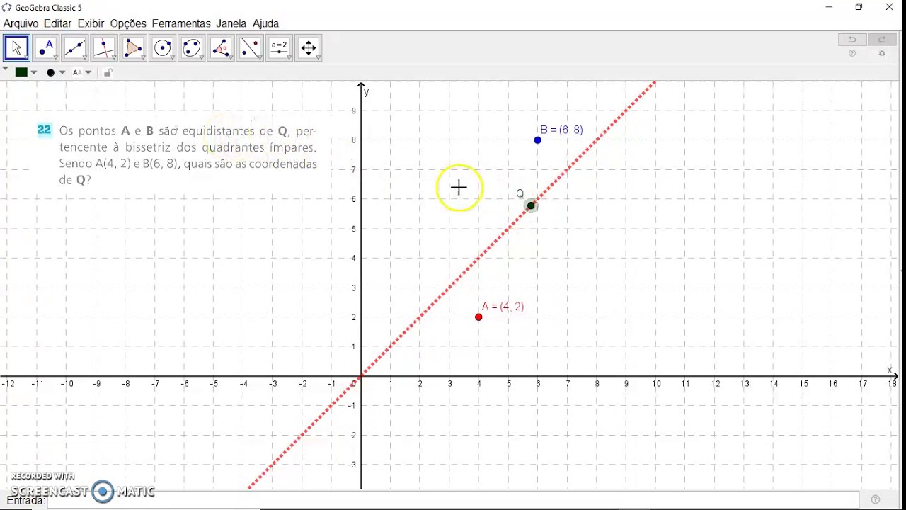 GEOMETRIA ANALÍTICA - PONTO - Exercício 22 - Pontos Equidistantes - YouTube