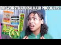 Attempting To Slick My CURLY Hair With The WORST Natural Hair Products!
