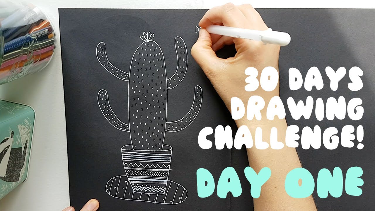 30 days drawing challenge - Day one! - YouTube