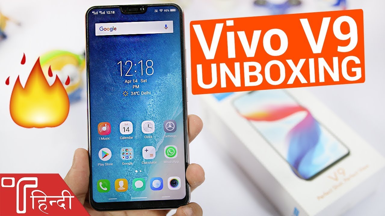 Vivo V9 Unboxing and Hands On review in HINDI [Specs, Price, Camera and