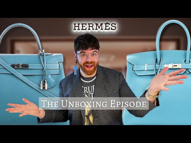 Hermès Unboxing, Hermès Kelly 35 CM Blue Jean