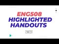 Eng508 highlights handouts MId And Final Important