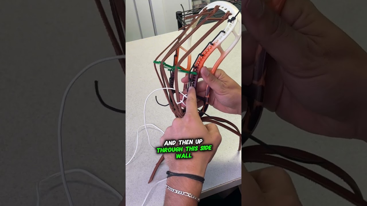 How to string a lacrosse stick traditionally: PART 2 - adding the crosslace