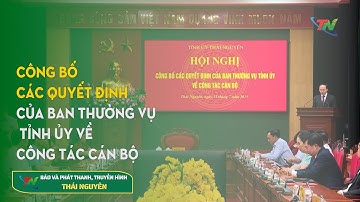 Công bố các quyết định của Ban thường vụ Tỉnh ủy về công tác cán bộ