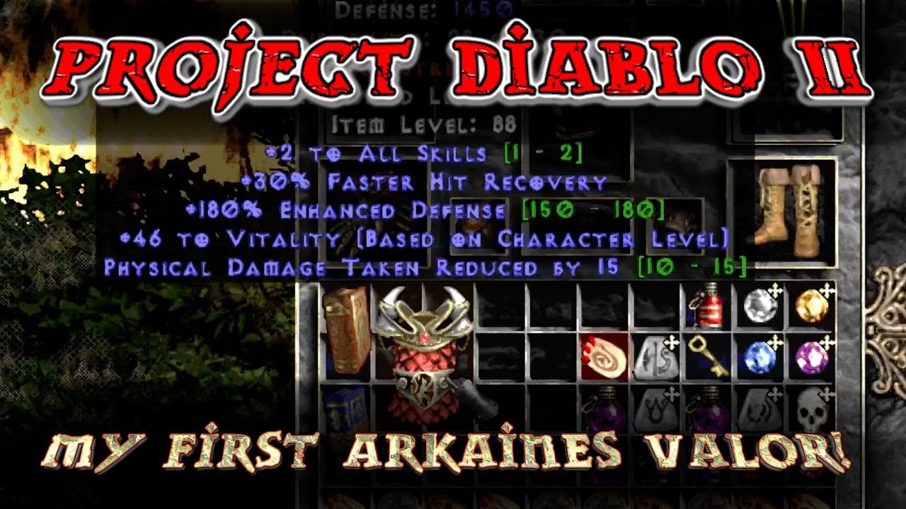 Project Diablo 2 Just Found A Perfect Arkaine's Valor!!!! YouTube