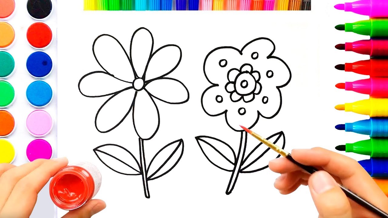 Featured image of post Easy Coloring Flower Coloring Pages For Kids : On this page you&#039;ll find a huge range of pretty flower designs, from simple outlines to more detailed and intricate drawings, plus.