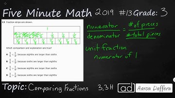 3rd Grade STAAR Practice Comparing Fractions (3.3H - #6)