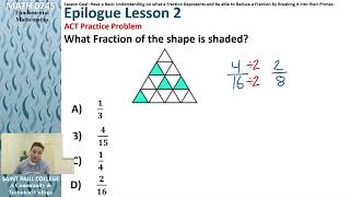 MATH 745 Fundamental Mathematics Lesson 2  Epilogue