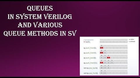 QUEUES IN SYSTEM VERILOG AND ITS METHODS WITH EXAMPLES( LOOK FOR THE QUESTIONS IN DESCRIPTION BOX )