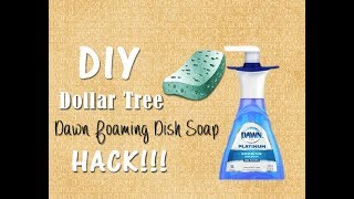 DIY Dollar Tree Dawn Foaming Dish Soap HACK!!!!