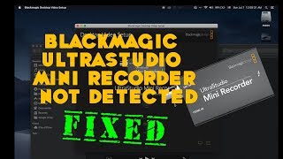 blackmagic ultrastudio mini recorder setup