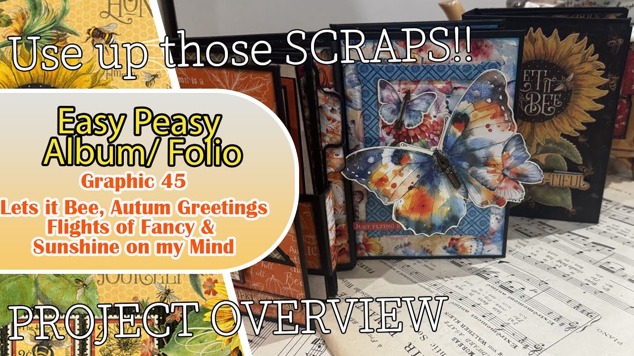 EASY PEASY ALBUM - OVERVIEW Use up all your scraps! - YouTube