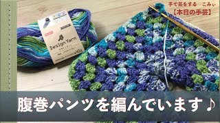 腹巻パンツを編んでいます♪【本日の手芸】today's handicraft