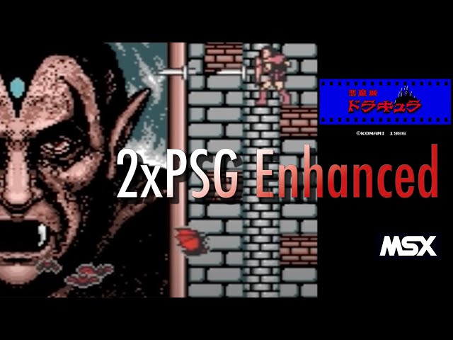 MSX 2xPSG Enhanced - Vampire Killer ( 悪魔城ドラキュラ (KONAMI