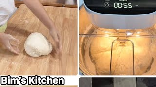 Mix sourdough by hands and mix by stand mixer