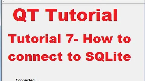 QT C++ GUI Tutorial 7- How to connect Qt to SQLite