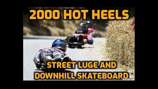 2000 - Hot Heels - Street Luge Downhill Skateboard and Buttboard