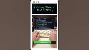 Coding Matrix Rain Effect - Tiny Script Timelapse