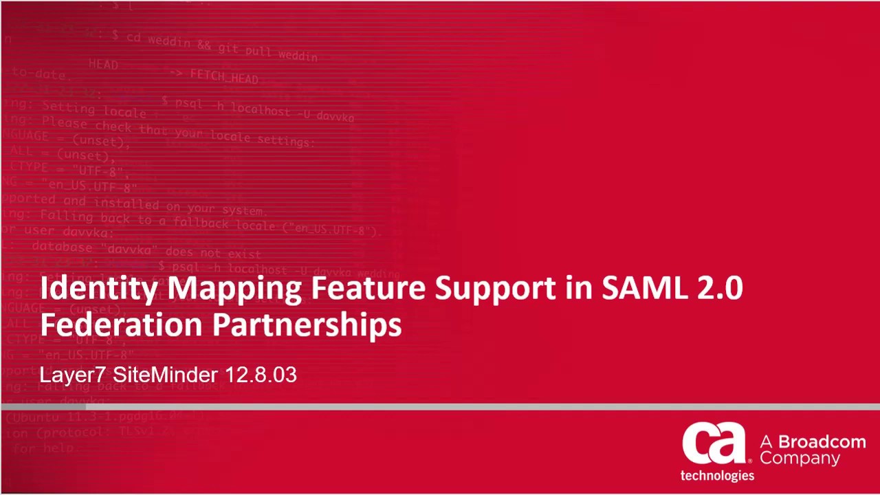 Identity Mapping Support in SAML 2.0 Federation Partnerships