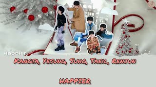 Kangta, Yesung, Suho, Taeil, Renjun - Happier Lyrics Terjemahan (Rom / Indonesia)
