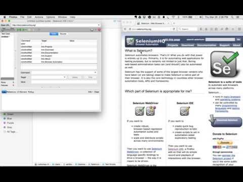 Selenium IDE in action