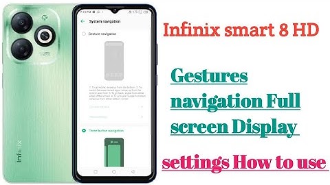 infinix smart 8 HD Gestures navigation Full screen Display settings || How to use