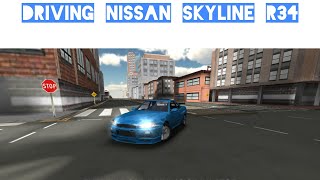 Driving Nissan Skyline R34 in the old version of extreme car driving simulator (Version 4.18.30) screenshot 5