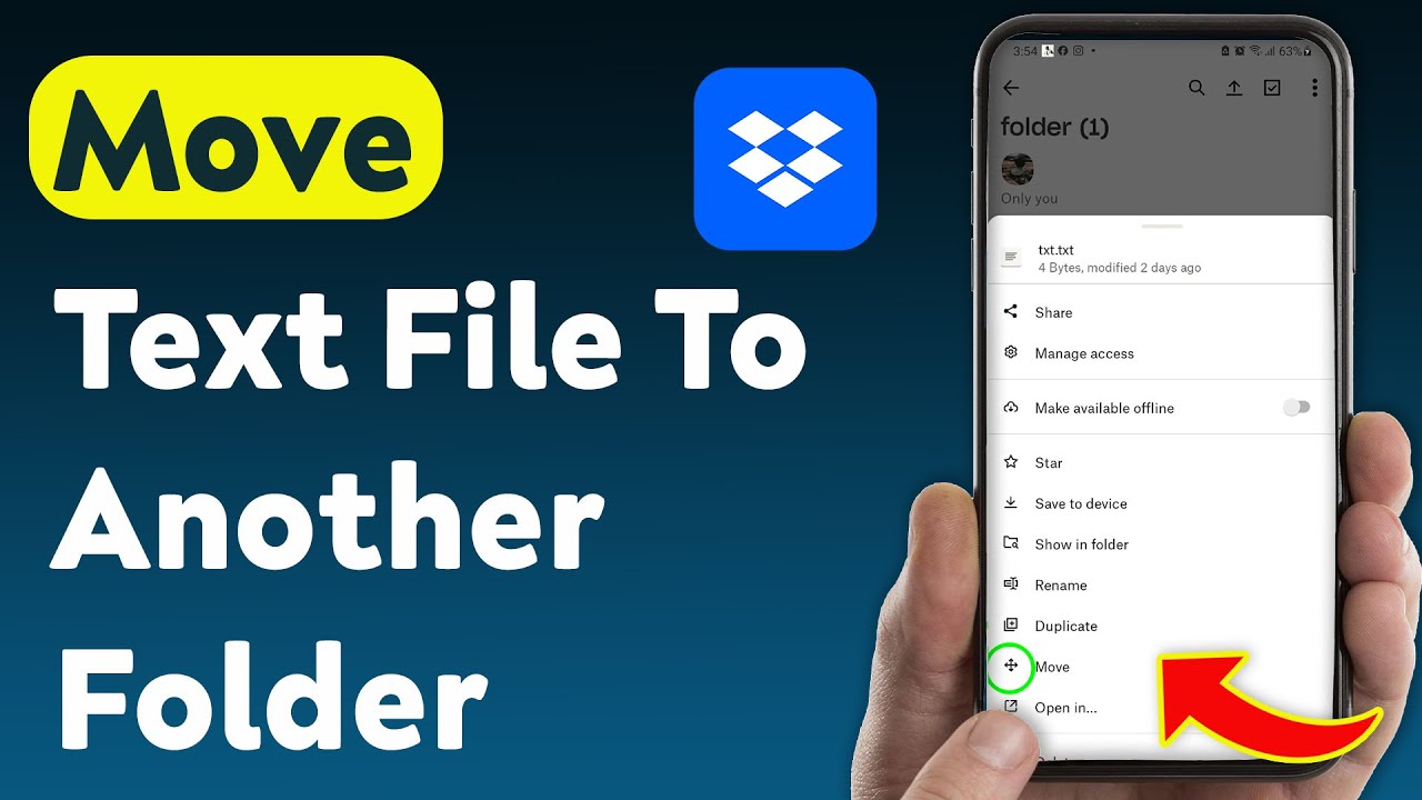 How To Move A Text File To Another Folder In Dropbox Mobile App ...