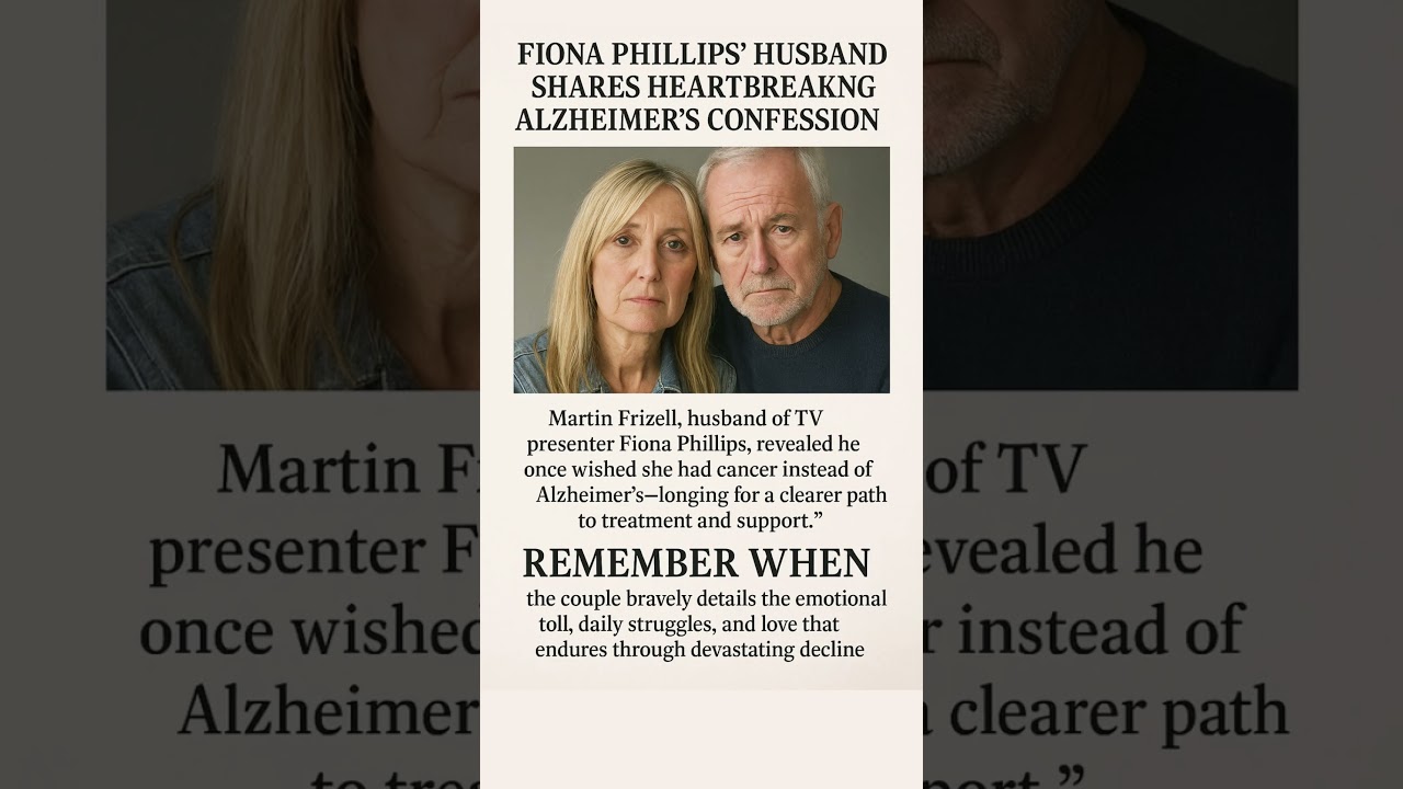 Fiona Phillips’ Husband Shares Heartbreaking Alzheimer’s ConfessionMartin Frizell, husband of TV