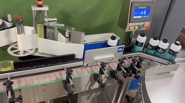 High Speed Wrap Around Bottle Labeler Machine , Inline Round Bottle Labeling Machine USA Canada
