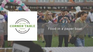 The Corner Table: Food in a paper boat