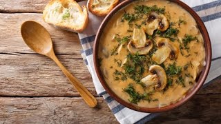 للمبتدئين في دخول المطبخ (شوربة كريمه الفطر والبروكلي)على طريقه المطاعم mushroombroccoli