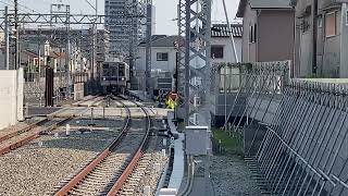 南海本線 浜寺公園駅仮線切り替え後 9000系(9507f)+8300系(8357f)入線
