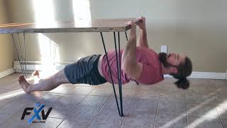 Table inverted row close grip