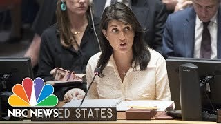 U.S. Ambassador Nikki Haley At UN: ‘Double-Standard’ Against Israel ‘Working Overtime’ | NBC News