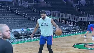 Joel Embiid Shooting After Telling 76ers HES BACK for Game 2