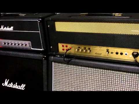 Marshall Slash AFD100 and Yngwie Malmsteen YJM100 amp @ NAMM 2011