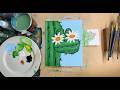 How to Paint Arizona's State Flower The Saguaro - Easy Acrylic Painting Tutorial for Beginners