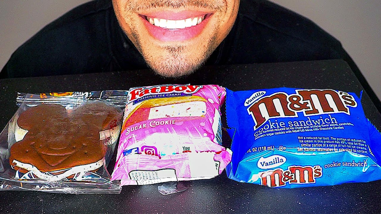 ASMR DISNEY FATBOY M&M'S ICE CREAM COOKIES AND CREAM *CHOCOLATE* JERRY