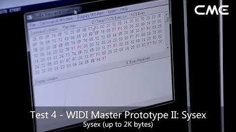 WIDI Master prototype II test 4 - Sysex (up to 2K bytes)